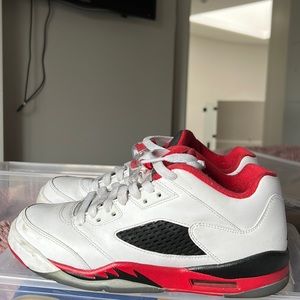 Air Jordan white red and black